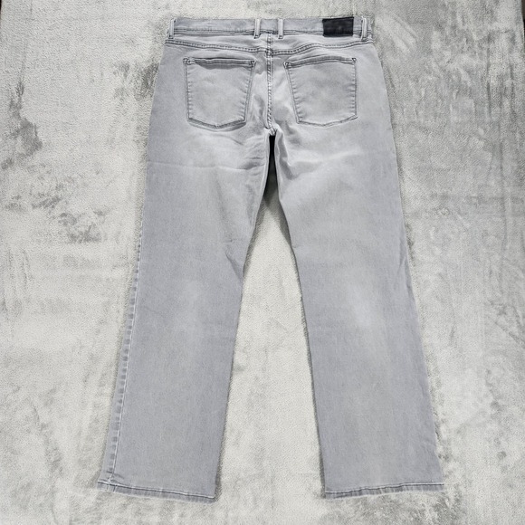 Mott & Bow Jeans Mens 38x32 Stone Gray Straight Leg Stretch Denim Casual - Picture 2 of 15